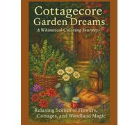 Cottagecore Garden Dreams: A Whimsical Coloring Journey: 80 Images of Flowers, Animals, Cottages, and Woodland Magic