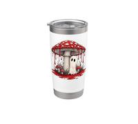 Cottagecore Ghost Mushroom Spooky Halloween Bicchiere termico in acciaio inox doppia parete