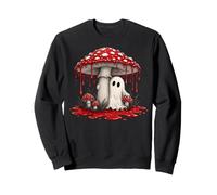 Cottagecore Ghost Mushroom Spooky Halloween Felpa