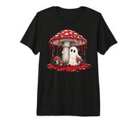 Cottagecore Ghost Mushroom Spooky Halloween Maglietta Premium