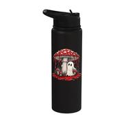 Cottagecore Ghost Mushroom Spooky Halloween Stainless Steel Insulated Water Bottle