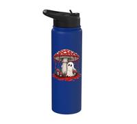 Cottagecore Ghost Mushroom Spooky Halloween Stainless Steel Insulated Water Bottle