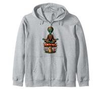 Cottagecore Hippie Alien Meditazione Zen Psichedelico Felpa con Cappuccio