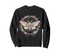 Cottagecore Moth Fairycore - Funghi estetici con falene Floreali Felpa