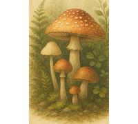 Cottagecore Mushroom Watercolor Forest Journal: Watercolor Forest Lined Notebook for Nature Lovers, Gardeners, Herbalists, and Cozy Aesthetic Writing