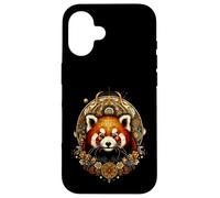 Cottagecore - Panda rosso con mandala floreale bohémien Custodia per iPhone 16