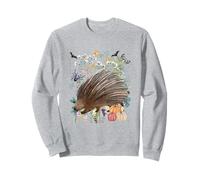Cottagecore Porcupine Halloween Summerween Acquerello Felpa