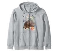 Cottagecore Porcupine Halloween Summerween Acquerello Felpa con Cappuccio
