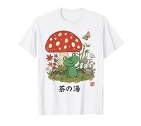 Cottagecore Rana Cerimonia tè Carino Giapponese Matcha Estetica Maglietta