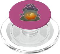Cottagecore Rana in cristallo curativo rana rosa scuro PopSockets PopGrip per MagSafe