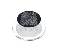 Cottagecore Raven con una mezzaluna in un cielo notturno PopSockets PopGrip per MagSafe