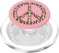 Cottagecore - Segno della pace retrò con funghi floreali, per la Giornata mondiale della pace PopSockets PopGrip per MagSafe