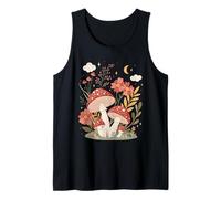 Cottagecore - Simpatico Fungo Rana Grafica Floreale per Donne e Ragazze Canotta