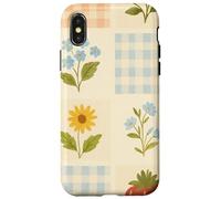 Cottagecore - Trapunta con stampa floreale, stile boho, patchwork Custodia per iPhone X/XS
