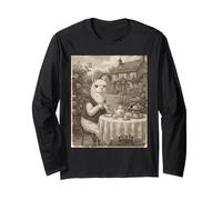 Cottagecore Vittoriano Vintage con Lama High Tea Maglia a Manica