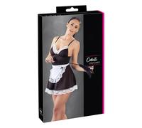 Costume da Cameriera Sexy in Pizzo con Grembiule (Nero-Bianco) - Cottelli - L