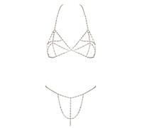 Cottelli - Bikini a catena con strass (argento)