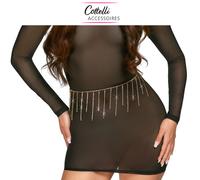 Cottelli Accessoires Catena Vita Bikini Dorata con Strass Regolabile Sexy