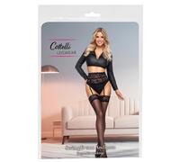 Cottelli - autoreggenti setose (nere) - L