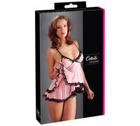 Cottelli - Babydoll trasparente con volant - lingerie sexy - L