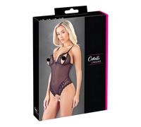 Cottelli - body aperto in pizzo con perle (nero) - XL