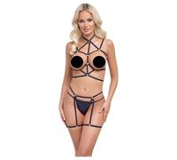 Cottelli - Set harness e perizoma nero (S-L)