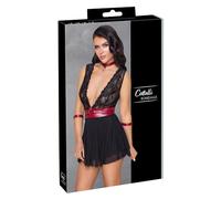 Babydoll in Pizzo con Collare e Manette Bondage della Cottelli (Nero)