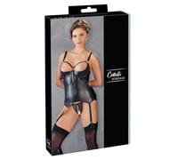 Reggicalze Luccicante con Manette Integrato Cottelli Bondage (nero) - XL