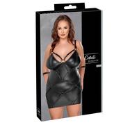 Cottelli Bondage Matte Short Dress con polsini e anelli decorativi 4XL