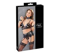 Set Intimo Luccicante con Pizzo e Accessori Bondage di Cottelli (4 pezzi) - L