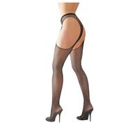 Cottelli - Calze a Rete Seducenti Nere Aperte - L/XL