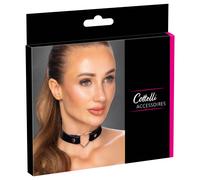 Cottelli Collection Collare Choker largo con cuore metallico nero