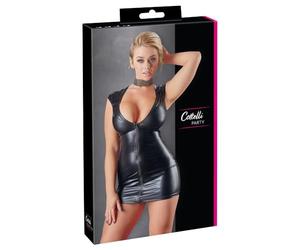 Cottelli Collection Abito effetto bagnato con zip, Taglia L