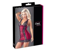 Abito esclusivo con corsetto e pizzo Cottelli (rosso-nero)
