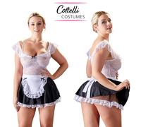 Cottelli Collection Erotic Maid - Sexy Costume da Domestica Trasparente S M L XL