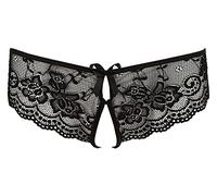Perizoma Aperto in Pizzo con Fiocchi Cottelli (Nero)