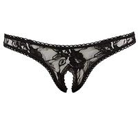 Cottelli Collection - Perizoma aperto in pizzo, taglia S, colore: Nero
