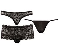 Cottelli Collection Set di mutande nere di colore nero