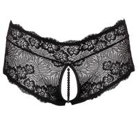 Cottelli Curves Crotchless Floral Lace Panties with Stimulating Pearls 2311020 Black 4XL