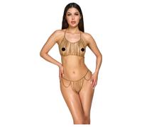 Cottelli Bikini Halterneck Body Chain Set 2450534 Golden