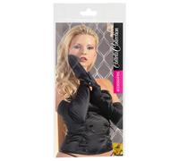 Cottelli Collection – Guanti lunghi in raso – Nero – Taglia unica S-L