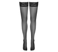 Cottelli LEGWEAR Hold-up Stockings Giarrettiera, Nero, 5 (Pacco da 2) Donna
