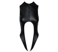 Cottelli LINGERIE Crotchless Body Modellante, Nero, M Donna