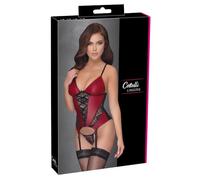Cottelli LINGERIE Maglia con Reggicalze Rosso/Nero L Lingerie, Donna