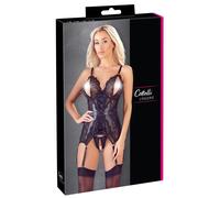 Cottelli LINGERIE Provokantes Reggicalze Aprire Pizzo Lacci Opaco Effetto Lucido