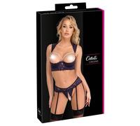 Cottelli LINGERIE Seducente Dessou Set Sollevamento Bh con Stringa E Reggicalze