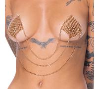 Cottelli Nipple Stickers Square 0781967 Shiny Gold