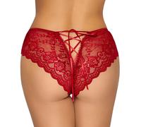 Cottelli Panty Crotchless with Floral Lace 2310970 Red S