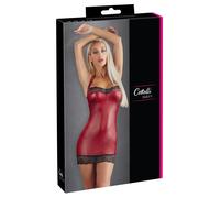 Miniabito rosso in pizzo decorato - XL