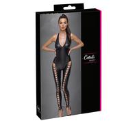 Tuta overall con corsetto e collo all'americana Cottelli Party (nera)